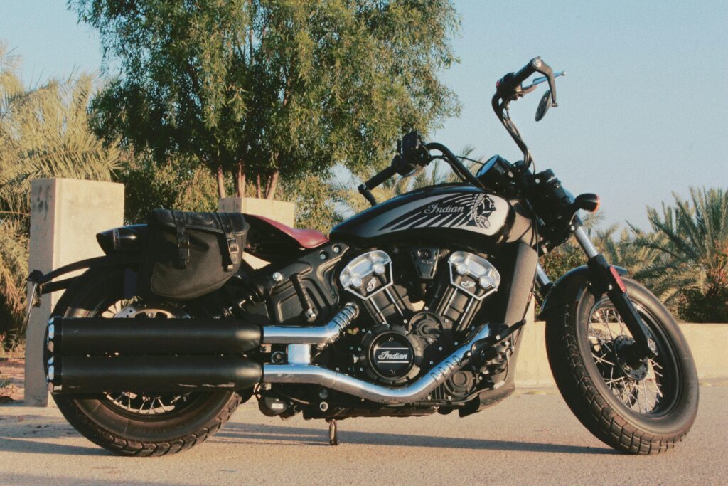 Indian Cruiser Motorrad Seitenansicht