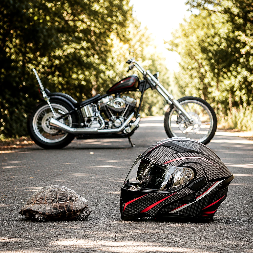 Klapphelm für Chopper