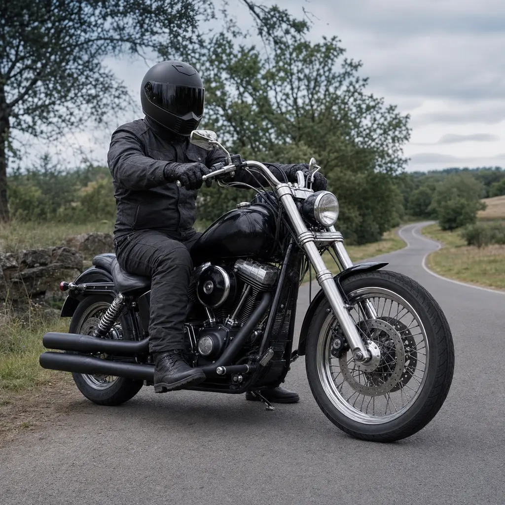 Motorrad Protektoren für Chopper Fahrer mit Schutzkleidung Rückenprotektor Level 2